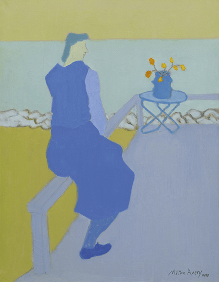 Milton Avery, Blue Figure – Blue Sea, 1945. Private Collection